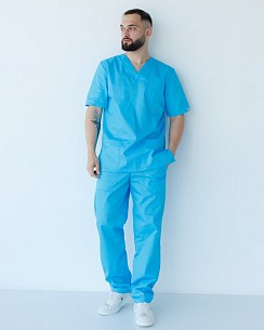 Медицинский костюм мужской Гранит кобальт